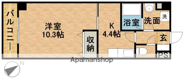 グレイス第8マンション(1K/4階)の間取り写真