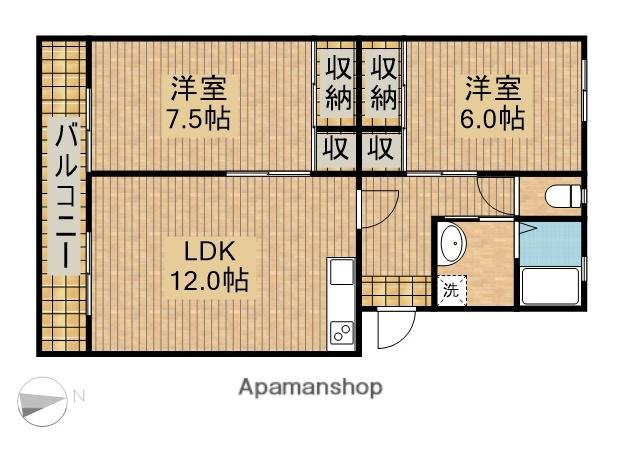 パークタウンⅠ(2LDK/1階)の間取り写真