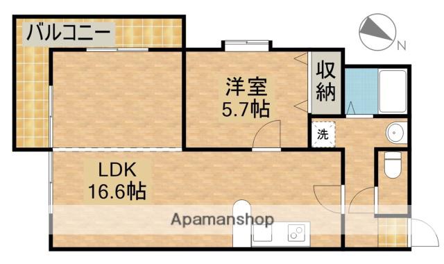 サンステージプラム(1LDK/4階)の間取り写真