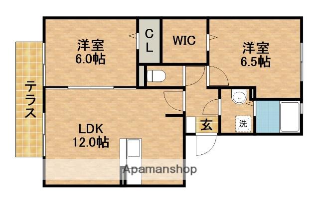 クレイン(2LDK/1階)の間取り写真