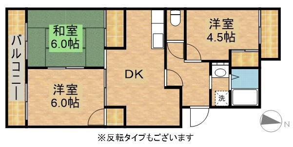 アーバンビレッジ(3DK/2階)の間取り写真