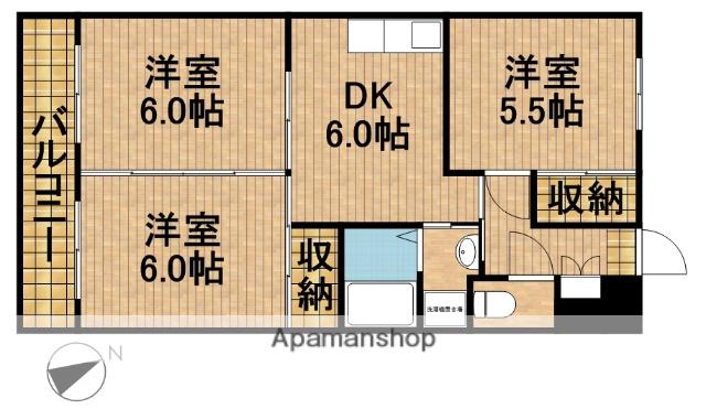 マンション・オルフィス(3DK/3階)の間取り写真