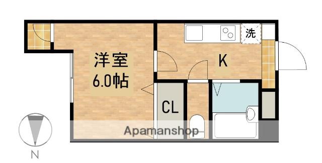 元浜グリーンホームズ(1K/2階)の間取り写真