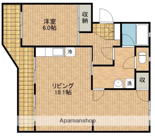 神谷マンション(1LDK/3階)の間取り写真