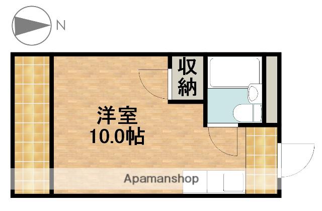 サンルームⅢ(ワンルーム/3階)の間取り写真