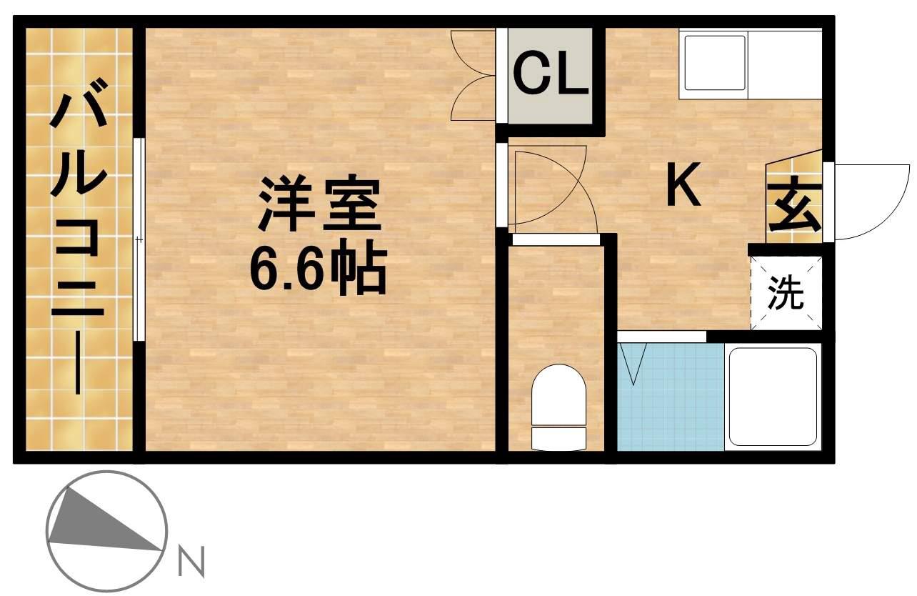 コーポSUGIYAMA(1K/2階)の間取り写真