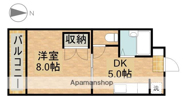 すこやかマーチ(1DK/2階)の間取り写真