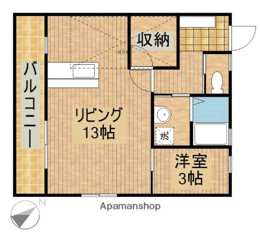 SHERLOCK(1LDK/2階)の間取り写真