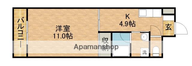 アソシエ(1K/1階)の間取り写真