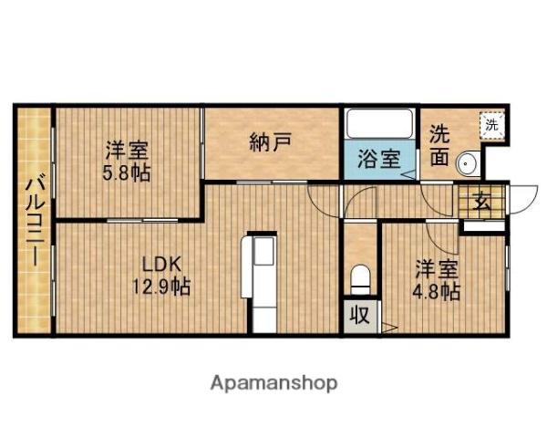 ラ・ファミーユ(2SLDK/2階)の間取り写真