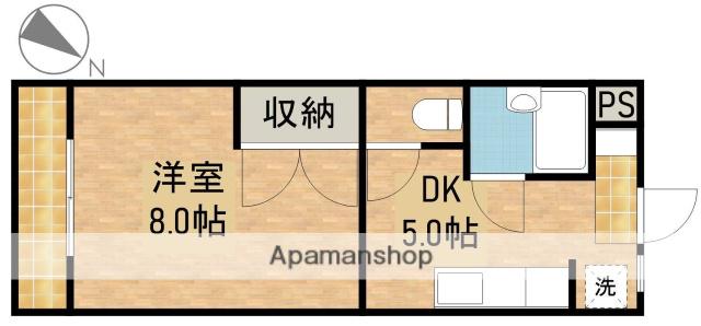 コーポレティブハウスⅡ(1DK/1階)の間取り写真