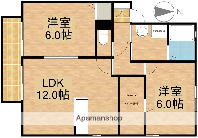サンプレイスA(2LDK/1階)の間取り写真