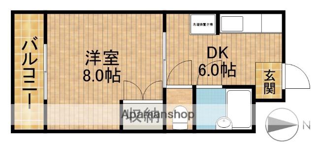 サンローヤル萩丘(1DK/3階)の間取り写真