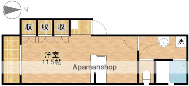 LAPIS LAZULI D(ワンルーム/1階)の間取り写真