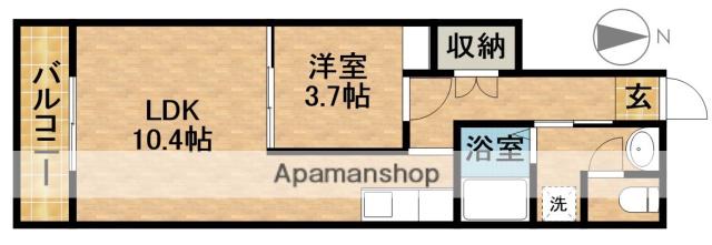 BARCAROLLE バルカロール(1LDK/1階)の間取り写真