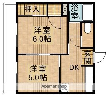 シティハイムバランタイン(2K/2階)の間取り写真