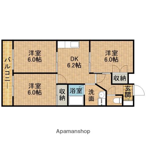 サンレイク和泉(3DK/4階)の間取り写真