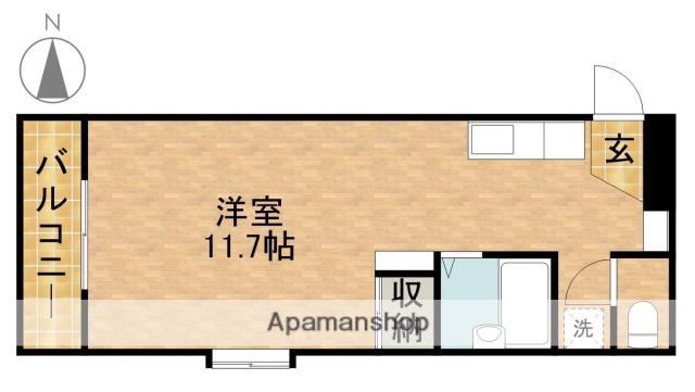 アップル第3マンション(ワンルーム/5階)の間取り写真