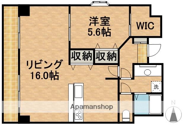 中央ハイツ元浜(1LDK/4階)の間取り写真