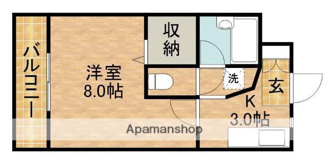 T.SQUARE(1K/2階)の間取り写真
