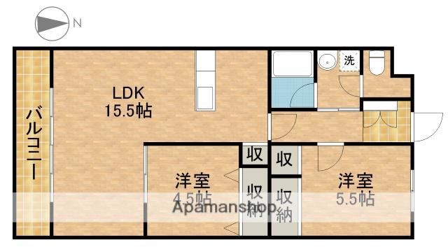 カーサマルコ(2LDK/2階)の間取り写真