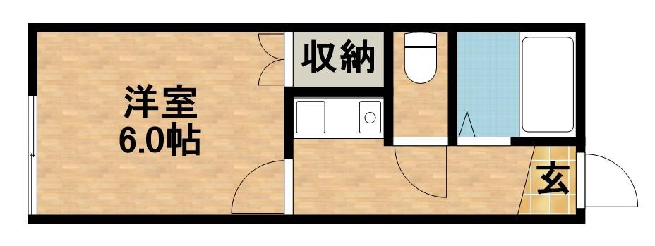 ネオパレス(1K/1階)の間取り写真