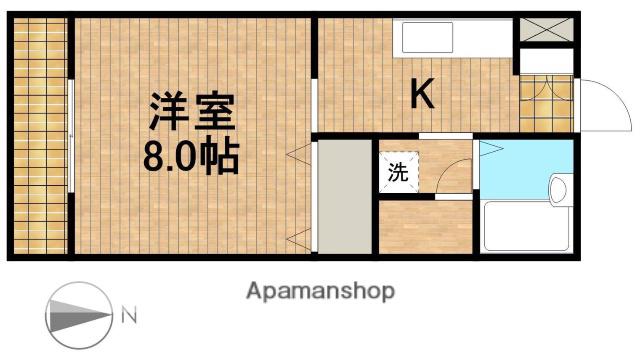MOKAⅢ(1K/2階)の間取り写真