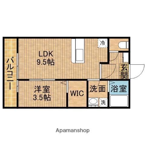 マーレカーサ(1LDK/2階)の間取り写真