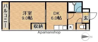 ハイムコターナ(1DK/2階)の間取り写真