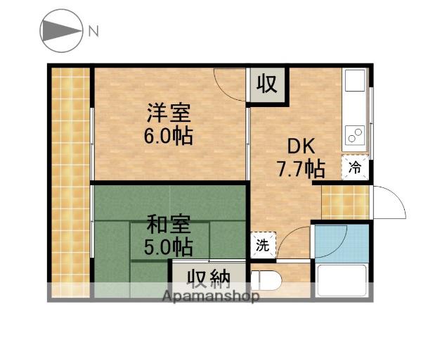 ACCESS Ⅰ(2DK/2階)の間取り写真