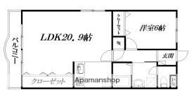 レジデンス上島(1LDK/2階)の間取り写真