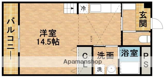 東海道本線 浜松駅 バス乗車時間：25分 小池南バス停で下車 徒歩6分 3階建 築20年(ワンルーム/3階)の間取り写真