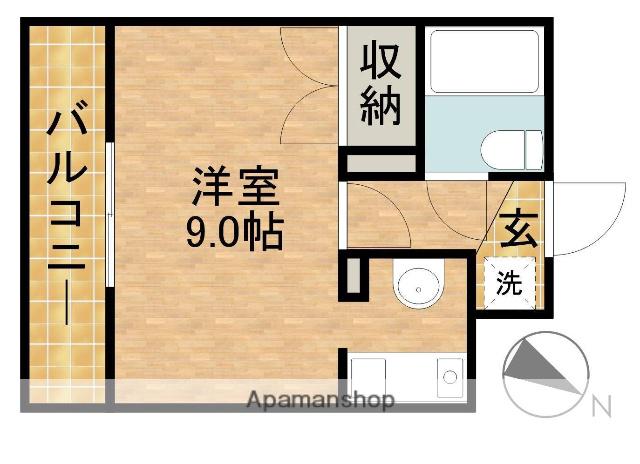 フレクション浜松1(ワンルーム/5階)の間取り写真