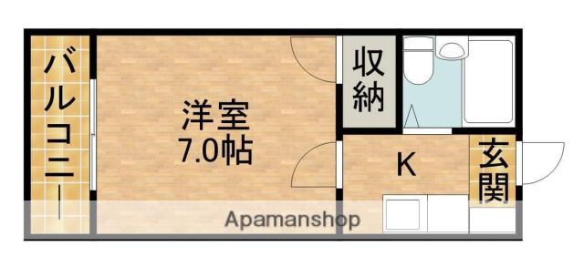 神田パレス(1K/2階)の間取り写真