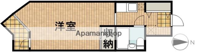 カーサ・ミラ浜松(1K/3階)の間取り写真