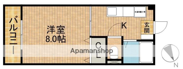 エイカハイム(1K/2階)の間取り写真