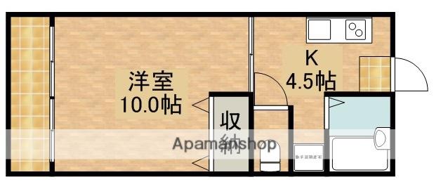 グレース葵東(1K/1階)の間取り写真