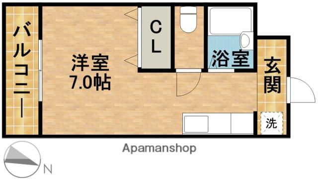 リミエールK1(ワンルーム/3階)の間取り写真