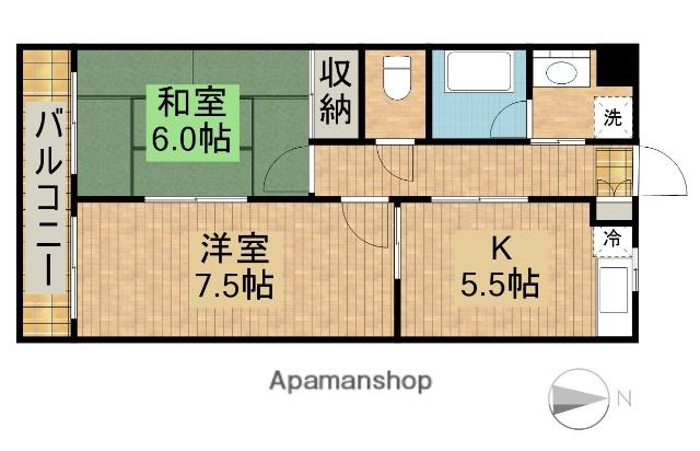 クラフトⅢ(2K/1階)の間取り写真