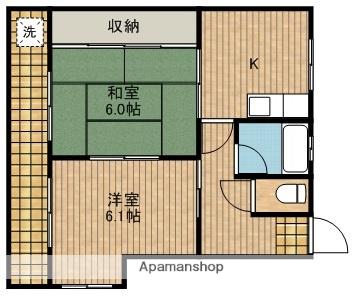 黒澤マンション(2K/1階)の間取り写真