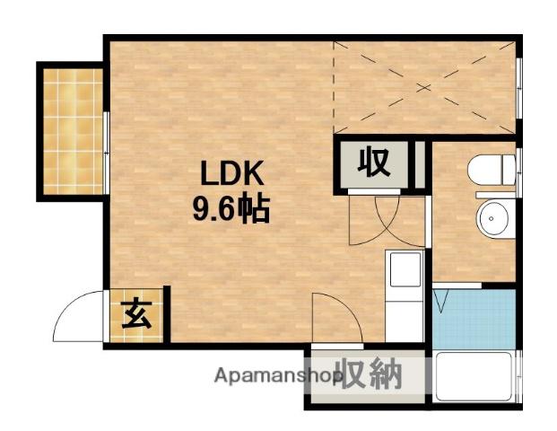 オイスターハウス(ワンルーム/1階)の間取り写真