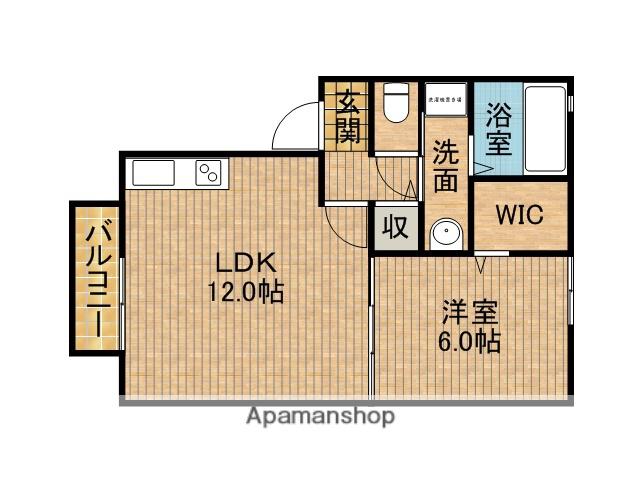CALM HOME(1LDK/2階)の間取り写真
