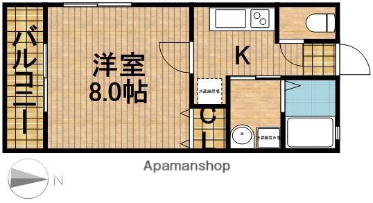 東海道本線 浜松駅 バス乗車時間：25分 和合住宅入口バス停で下車 徒歩7分 2階建 築18年(1K/1階)の間取り写真