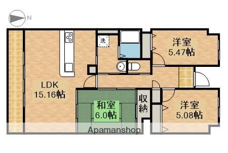 カネキビル(3LDK/5階)の間取り写真