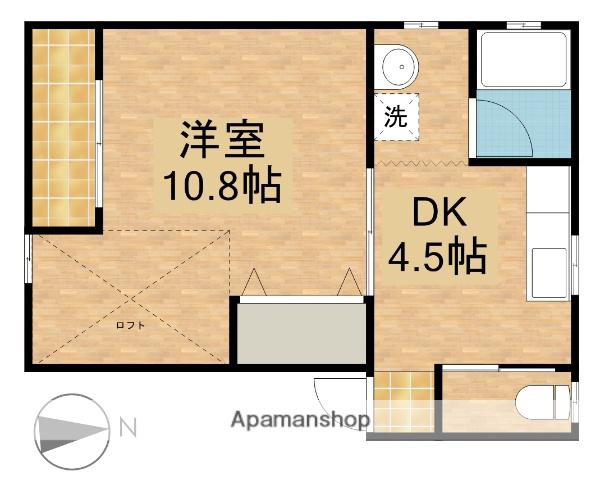中野ハイツⅢ(1DK/2階)の間取り写真
