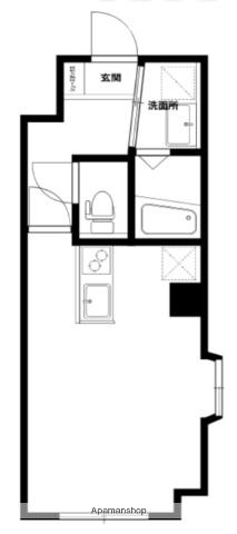 第2我心ヶ丘マンション(ワンルーム/3階)の間取り写真
