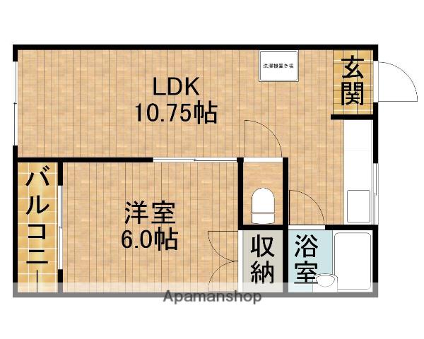 コーポヒサジマ北棟(1LDK/2階)の間取り写真