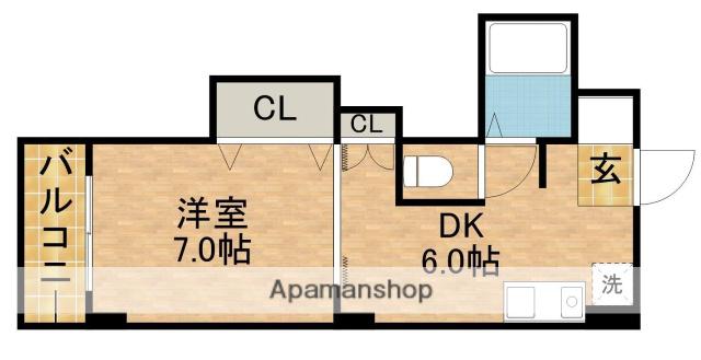 タウンファイブ(1DK/5階)の間取り写真
