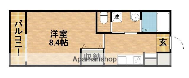 サニーコート新所原(1K/2階)の間取り写真