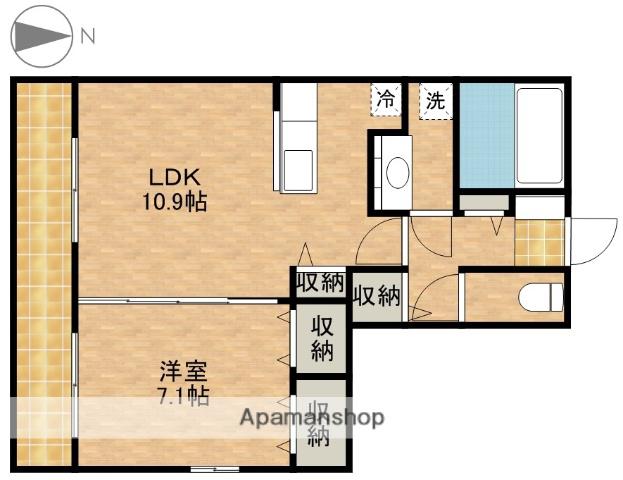 レイクヒルズM(1LDK/2階)の間取り写真